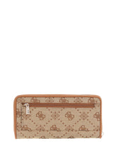 GUESS 1 USCITA Guess Portafoglio Neda Slg Large Zip Around Donna Marrone Marrone